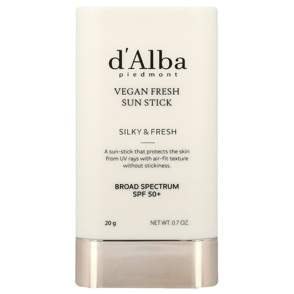 d'Alba Vegan Fresh Sun Stick, SPF 50+, 0.7 oz (20 g)
