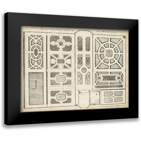 d Argenville, DeZallier 14x11 Black Modern Framed Museum Art Print Titled - Antique Garden Design II