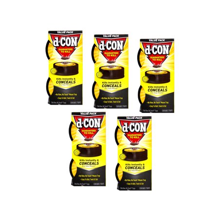 d-CON Guaranteed to Kill No View, No Touch Mouse Trap - 2 Count, Pack of 5
