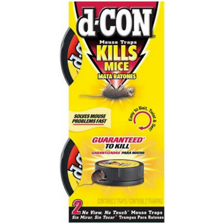  d-CON No View, No Touch Covered Mouse Trap, 2 Traps