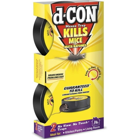 d-CON No View, No Touch Covered Mouse Trap, 2 Traps (Pack of 4)