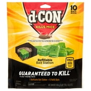 d-CON Refillable Corner Fit Mouse Bait Station, 1 Trap + 10 Baits