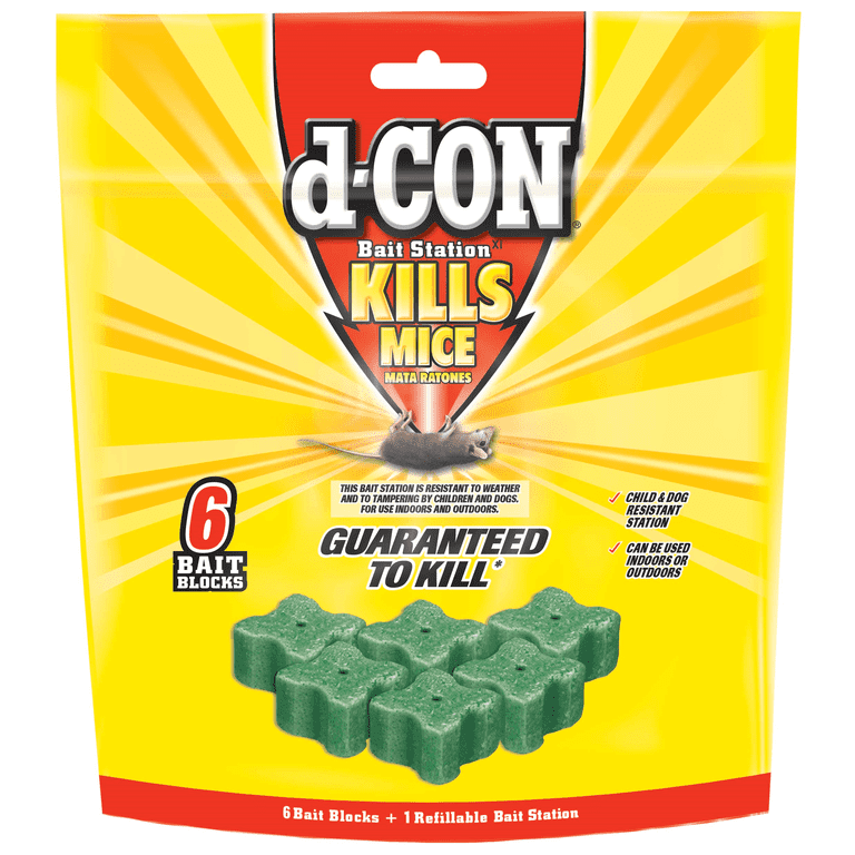 d-CON Refillable Corner Fit Mouse Poison Bait Station, 1 Trap + 20 Bait  Refills, 1 - Kroger