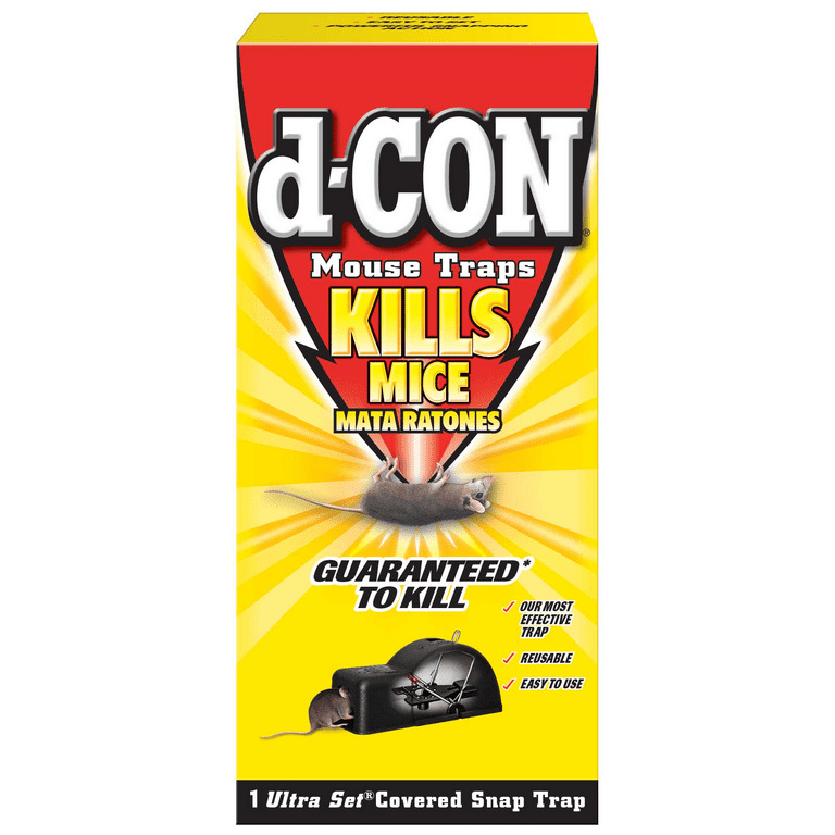 d-CON® Ultra Set Covered Snap Trap, Plastic, 6/Carton