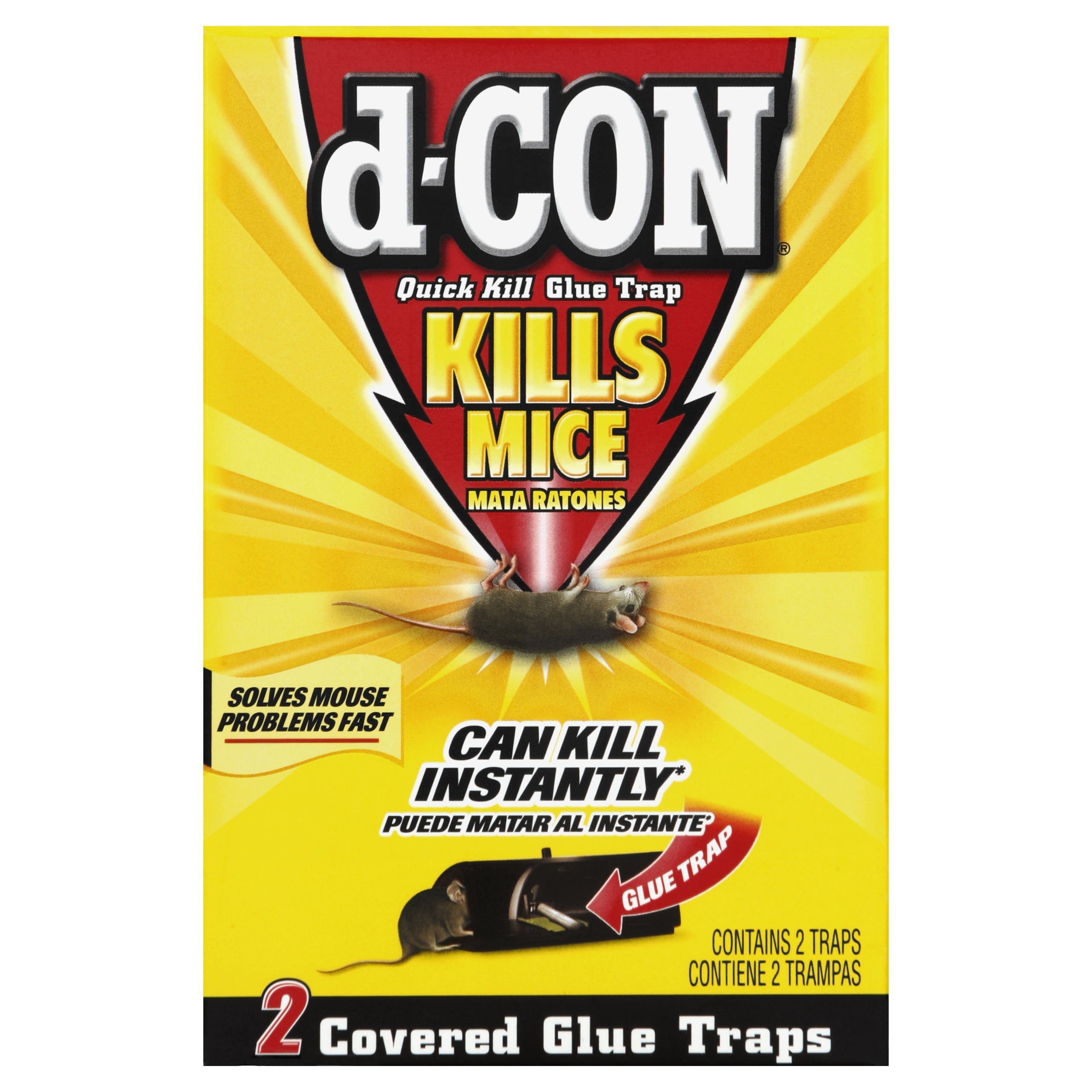 dCON Rodenticide Quick Kill Mouse Glue Trap, 2 Count
