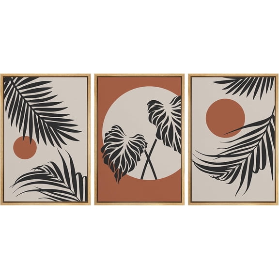 d Canvas Print Wall Art Set Joshua Tree Desert Landscape Road Trip Texas Nature Wilderness Photography Modern Art Decorative Minimalist Floral Botanical for Bedroom - 24"x36"x3 Natural