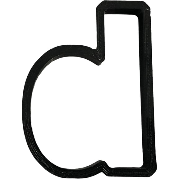 d Lowercase Block Letter Cookie Cutter with Easy Push Design (3.5 inch)