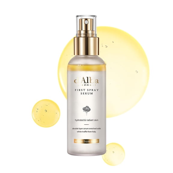 d'alba Piedmont Italian White Truffle First Spray Serum, Vegan Skin Care, Hydrating Face Moisturizer, Glow Serum for Radiant Skin, Non Comedogenic, All In One Mist, Korean Skin Care (1.69 fl oz.)