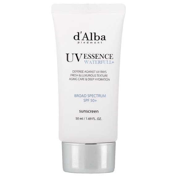 d'Alba UV Essence Waterfull+ Sunscreen, SPF 50+, 1.69 fl oz (50 ml)