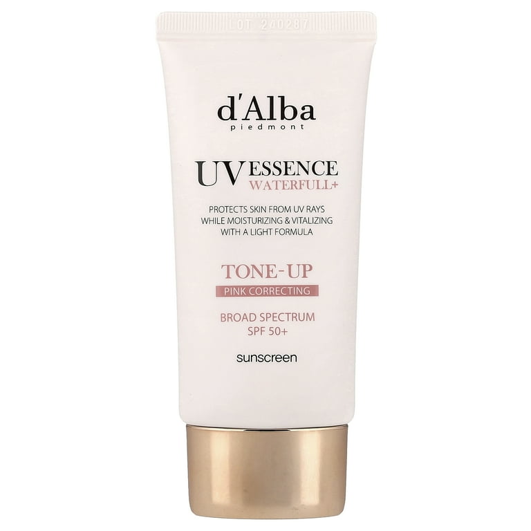 d'Alba UV Essence Waterfull+ Sunscreen, Tone-Up Pink Correcting