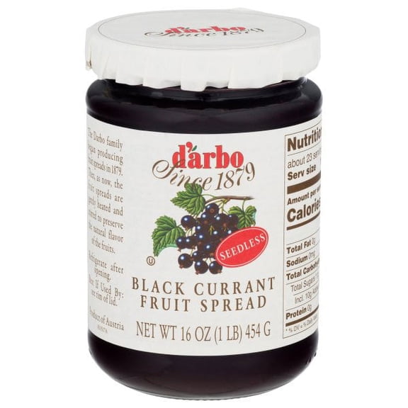 d'arbo All Natural Fine Black Currant Fruit Spread, 16 Oz