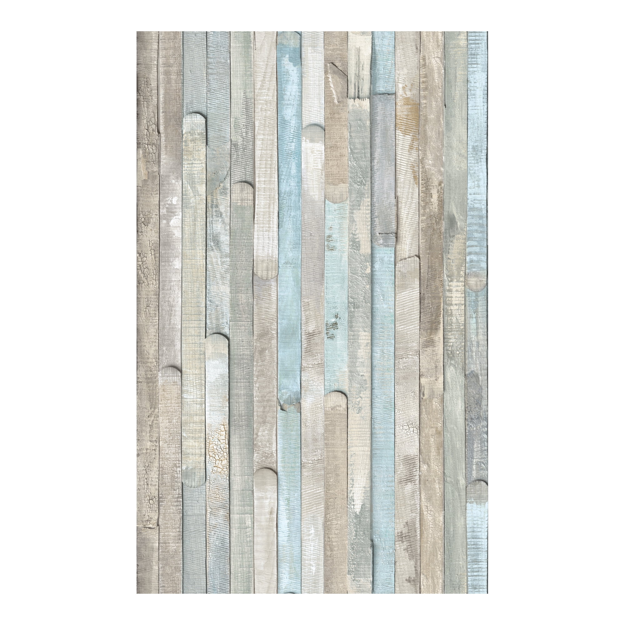Beach Wood Self-Adhesive Decorative Film, 17" x 78", 4-Pack with Applicator