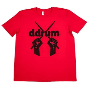 dDrum Red Colored Swag T-Shirt Merch with Black Color United Logo - XXLarge Size