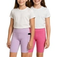 thumbnail image 1 of dELiA*s Girls' Biker Shorts - 2 Pack Breathable Stretch Athletic Dance Shorts for Girls, Yoga Running and Activewear Shorts, 1 of 7