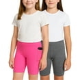 thumbnail image 1 of dELiA*s Girls' Biker Shorts - 2 Pack Breathable Stretch Athletic Dance Shorts for Girls, Yoga Running and Activewear Shorts, 1 of 6