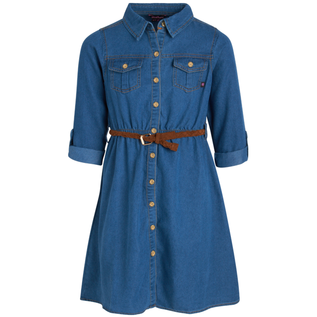 dELiA*s Girls' Denim Dress Belted Denim Jean Dress Casual Dress for