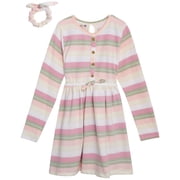 dELiA*s Girls Dress- Long Sleeve Dress for Girls, Dress with Matching Scrunchie 7-16