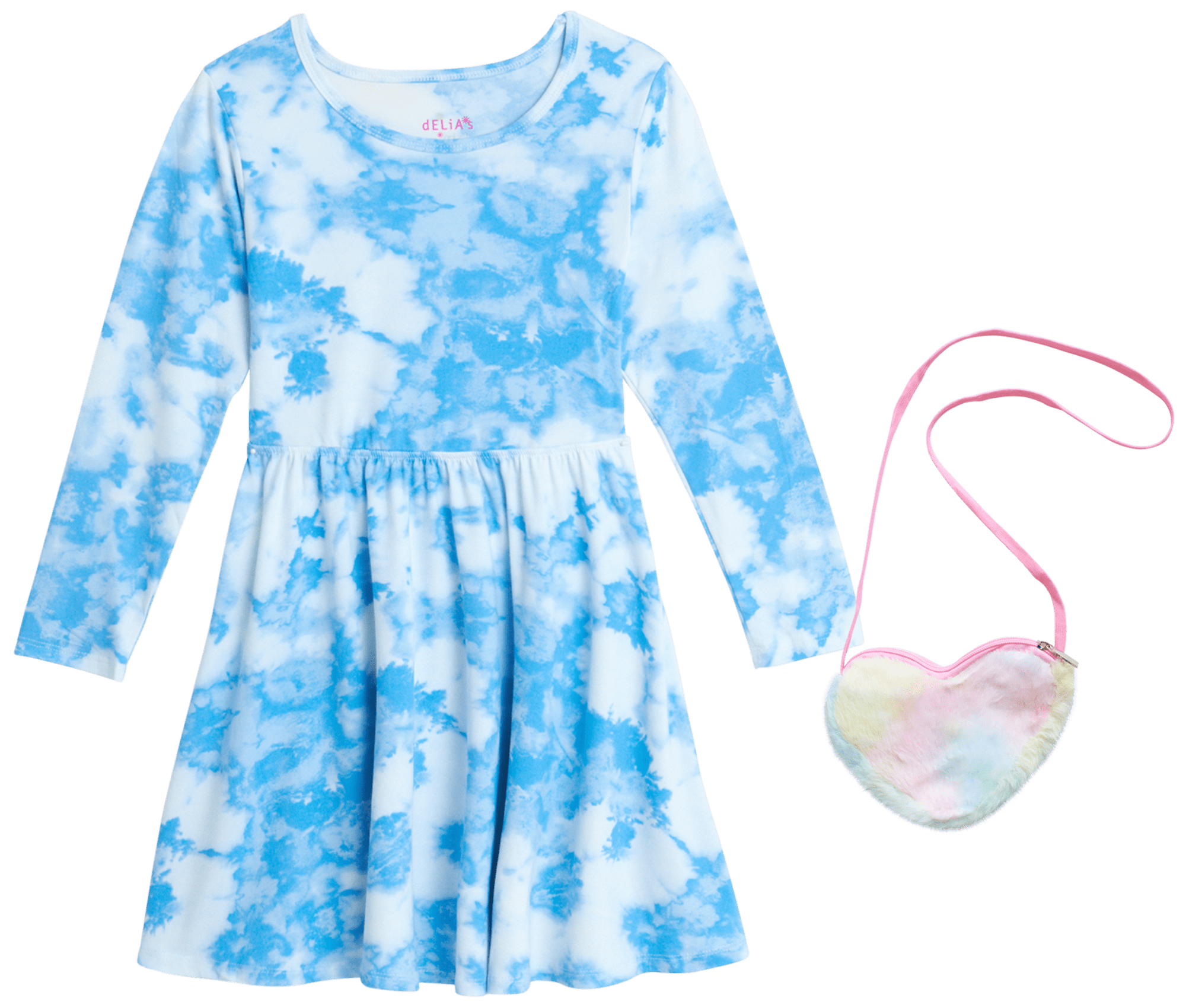 dELiA*s Girls' Super Soft Casual Sundress Long Sleeve Kids Dress with