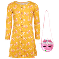 thumbnail image 1 of dELiA*s Girls' Dress - Super Soft Casual Long Sleeve Dress with Purse (7-16), 1 of 7