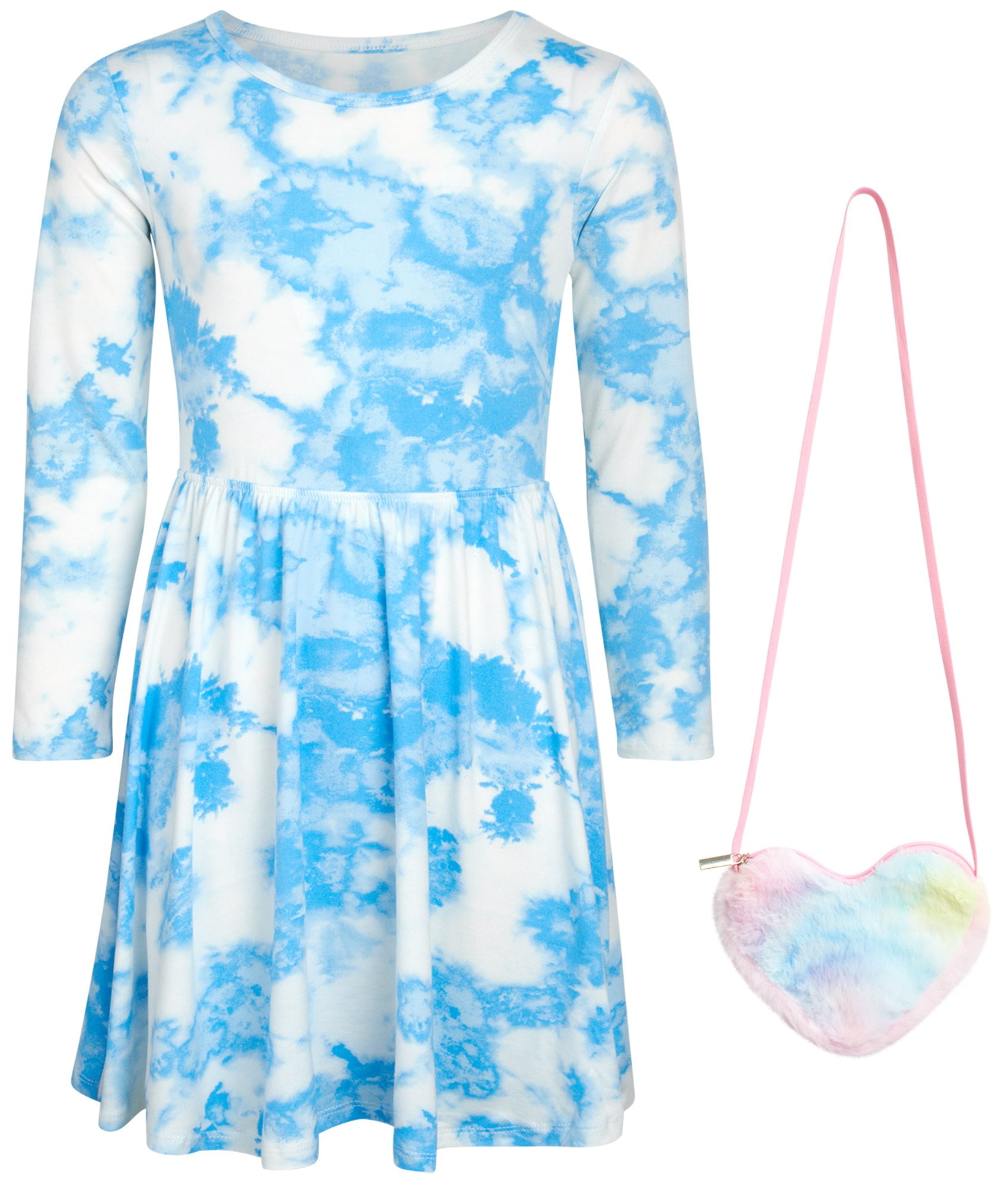 dELiA*s Girls' Dress Super Soft Casual Long Sleeve Dress with Purse