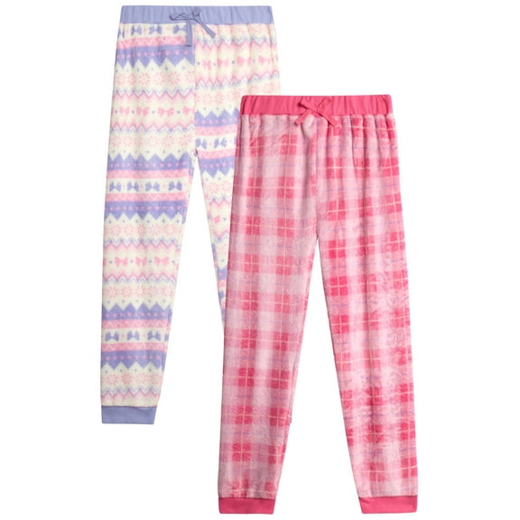 dELiA*s Girls Pajama Pants - 2 pack Cute Pattern Fleece Plaid Girls Pajamas Sleepwear (7-16)