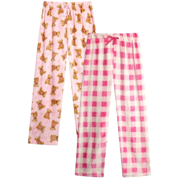 dELiA*s Girls Pajama Pants Cute Pattern Fleece Plaid Girls Pajamas Sleepwear 2 Pack