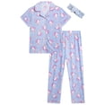 thumbnail image 1 of dELiA*s Girls' Pajama Set - 2 Piece Button Down Sleepwear Pajamas for Girls with Spa Headband (4-12), 1 of 6