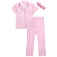 thumbnail image 1 of dELiA*s Girls' Pajama Set - 2 Piece Button Down Sleepwear Pajamas for Girls with Spa Headband (4-12), 1 of 7