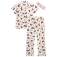 thumbnail image 1 of dELiA*s Girls' Pajama Set - 2 Piece Button Down Sleepwear Pajamas for Girls with Spa Headband (4-12), 1 of 6