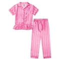 thumbnail image 1 of dELiA*s Girls' Pajama Set - 2 Piece Satin Button Down Sleepwear Pajamas for Girls (Sizes: 7-16), 1 of 6
