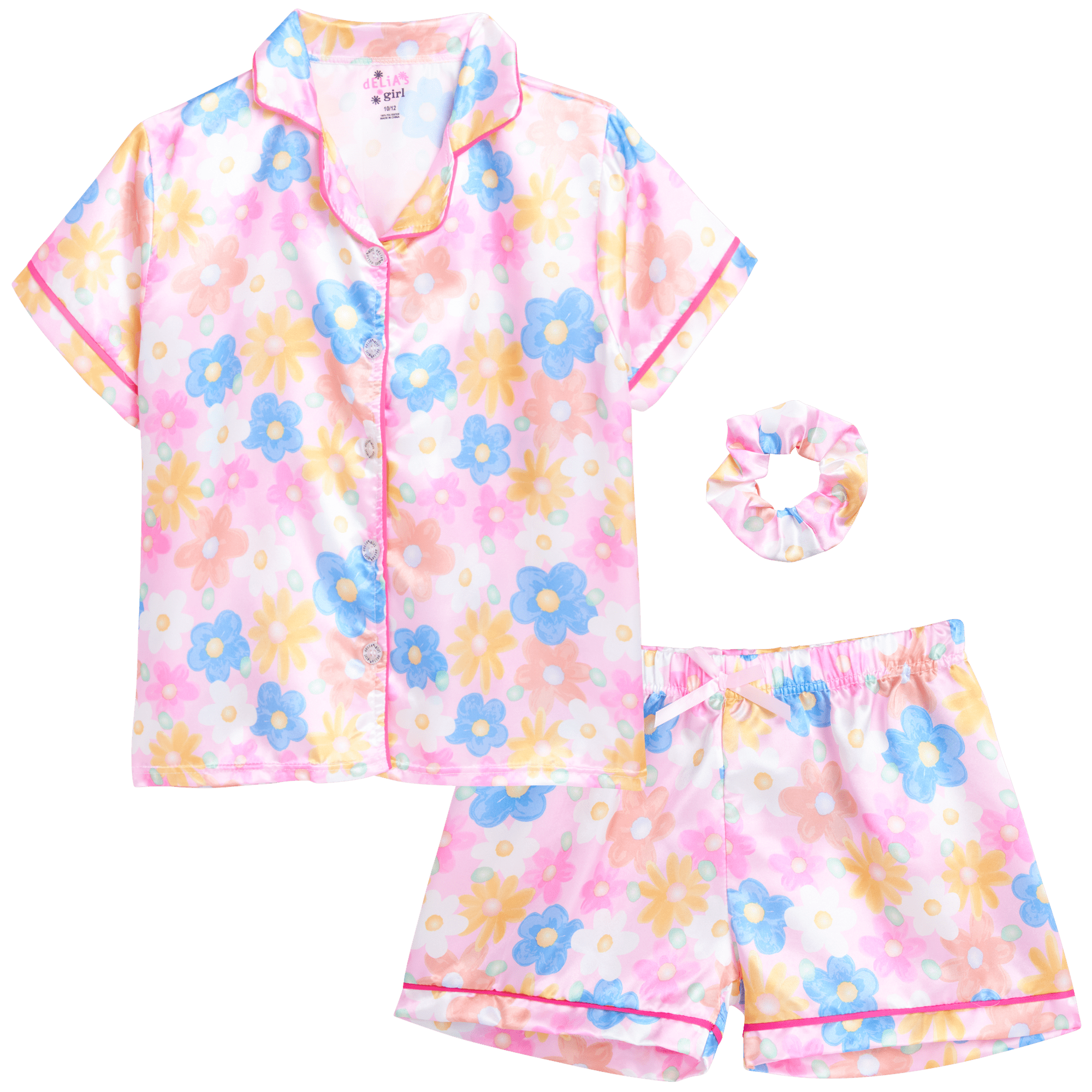 delia-s-girls-little-silky-pj-jammies-soft-satin-sleep-shirt-lounge