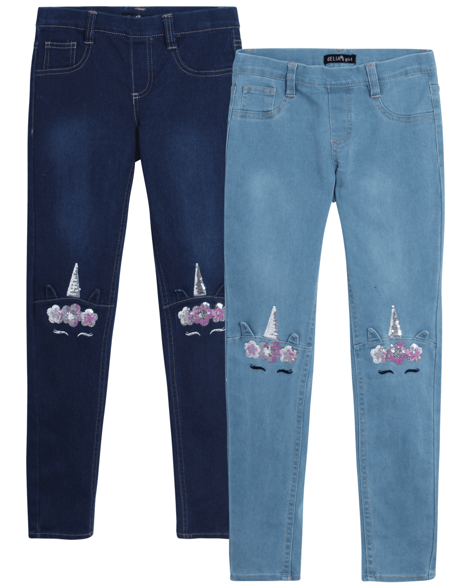 dELiA*s Girls’ Super Stretch Denim Jegging Jeans with Critter ...