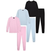 DELIA*S Girls' Thermal Underwear Set - 6 Piece Waffle Knit Top and Long Johns (Sizes: 2T-16)