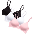 thumbnail image 1 of dELiA*s Girls Training Bra A-Cup Molded Wire-Free Soft Microfiber Lace Bralette 3 Pack (32A-36A), 1 of 7