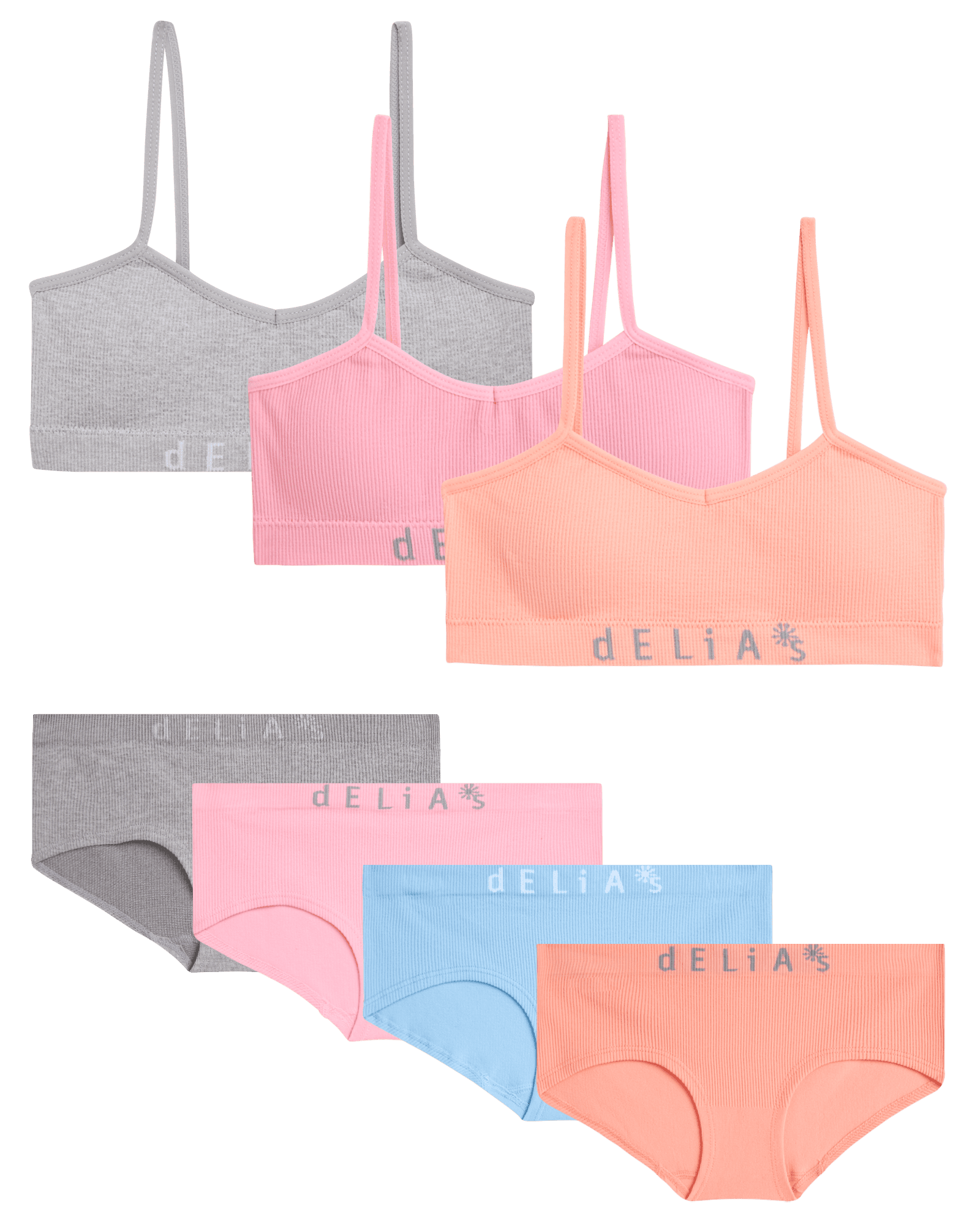 DELiA s Girls Training Bra Underwear Set 7 Piece Seamless Training delia-s-girls-training-bra-underwear-set-7-piece-seamless-training