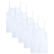 dELiA*s Girls Undershirt - 5 Pack Soft Cotton Cami Tank Top - Camisole Tops for Girls 2T-14