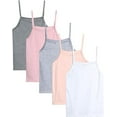 thumbnail image 1 of dELiA*s Girls' Undershirt - 5 Pack Soft Cotton Cami Tank Top - Camisole Tops for Girls (2T-14), 1 of 7