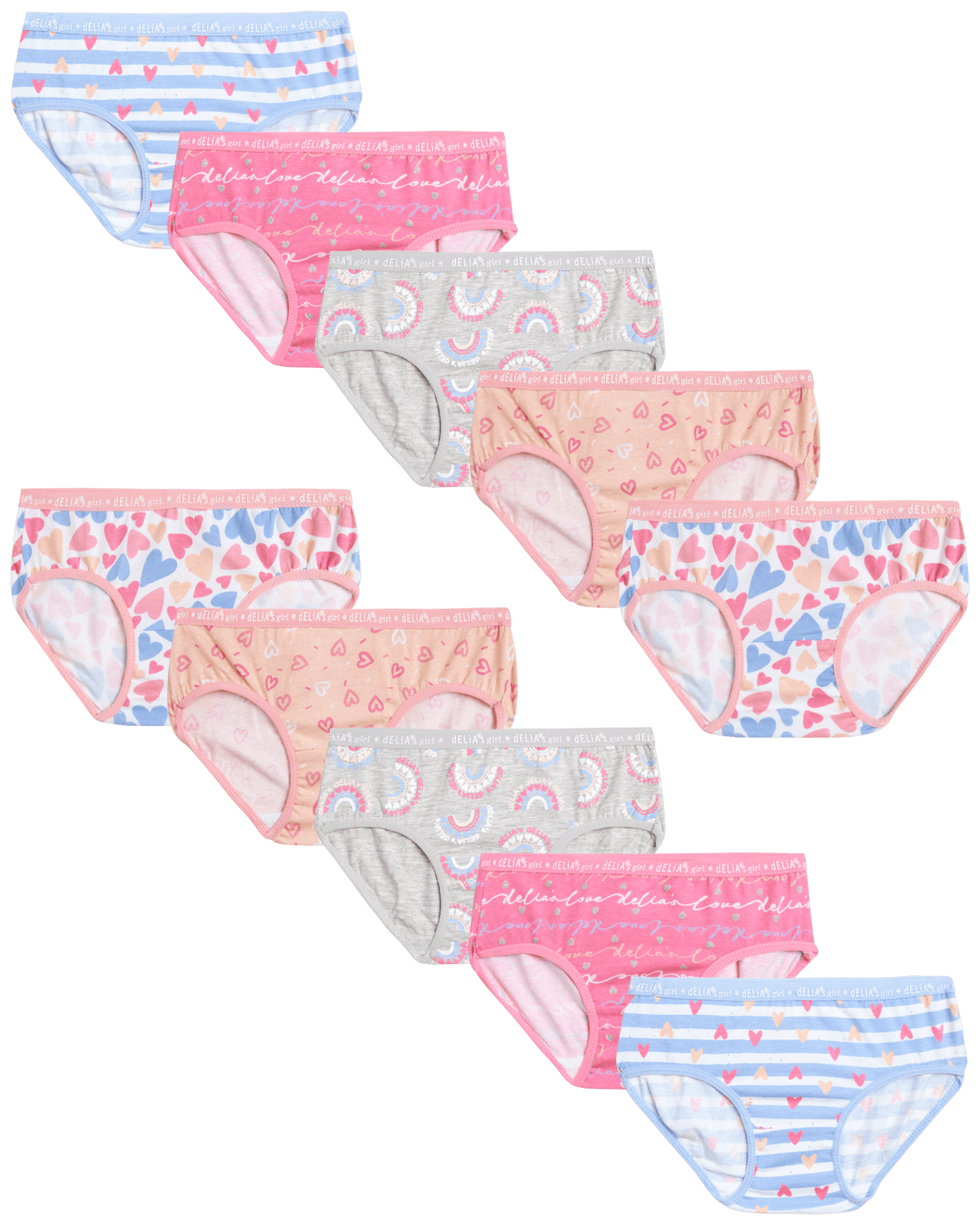  dELiA*s Girls Underwear 10 Pack Stretch Cotton Briefs