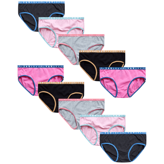 dELiA*s Girls’ Underwear 10 Pack Stretch Cotton Briefs Panties (614