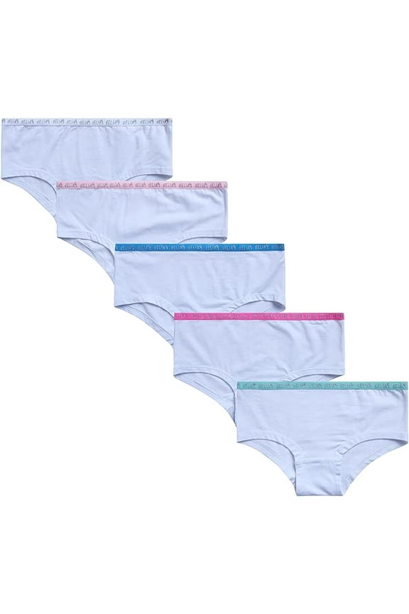 Girls’ Underwear – 5 Pack Stretch Cotton Boyshort Panties (6-14)