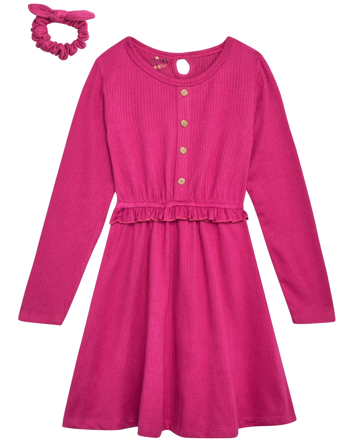 dELiA*s Girls' Dress Long Sleeve Dress for Girls, Dress with Matching