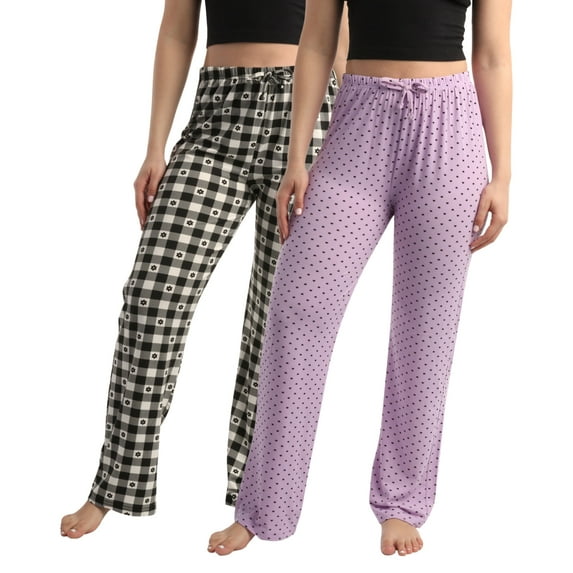 dELiA*s Women's Pajama Pants - 2 Pack Super Soft Flare Classic Fit or Jogger Pants - Sleepwear Pants (S-3X)