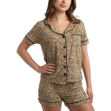 dELiA*s Women's Pajamas - 2 Piece Super Soft Button Down Sleep Shirt and Lounge Shorts (S-3X)