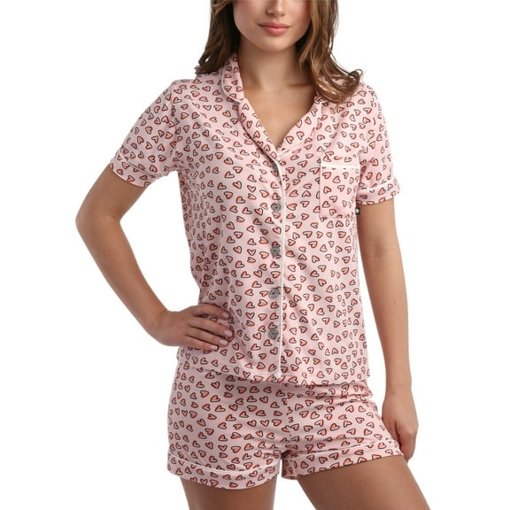 dELiA*s Women's Pajamas - 2 Piece Super Soft Button Down Sleep Shirt and Lounge Shorts (S-3X)