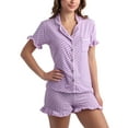 thumbnail image 1 of dELiA*s Women's Pajamas - 2 Piece Super Soft Button Down Sleep Shirt and Lounge Shorts (S-3X), 1 of 8