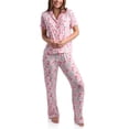 thumbnail image 1 of dELiA*s Women's Pajamas - 2 Piece Super Soft Button Down Sleep Shirt and Wide Leg Pajama Pants (S-3X), 1 of 7