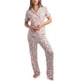 thumbnail image 1 of dELiA*s Women's Pajamas - 2 Piece Super Soft Button Down Sleep Shirt and Wide Leg Pajama Pants (S-3X), 1 of 8