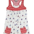 thumbnail image 1 of dELiA*s Womens Boats and Stripes Print Racerback Tank Top, Multicoloured, Juniors, X-Small, 1 of 2