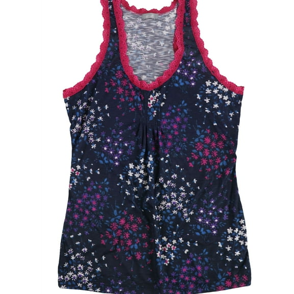 dELiA*s Womens Floral Print Racerback Tank Top, Blue, Juniors, Small