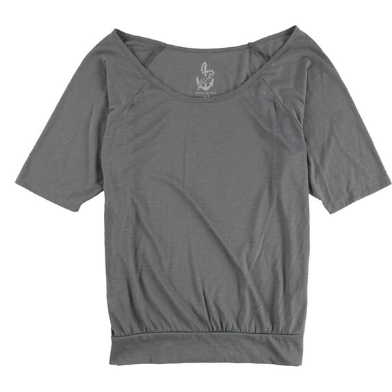 dELiA*s Womens Sidney Banded Pullover Blouse, Grey, Juniors, Medium